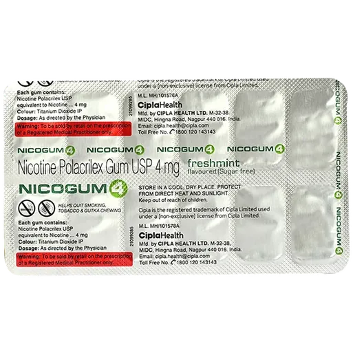 nicogum 4 sugarfree tablet 12's